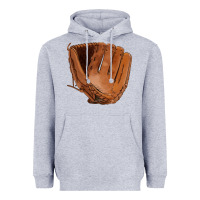 Heather Grey baseball glove Heavyweight Hoodie - FaDigitalArtStudio