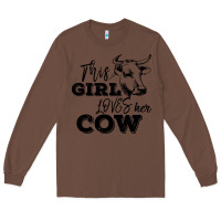 Chestnut This Girl Loves Her Cow Long Sleeve Tee - Bettercallsaul