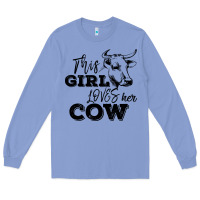 Colony Blue This Girl Loves Her Cow Long Sleeve Tee - Bettercallsaul