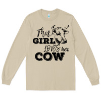 Mushroom This Girl Loves Her Cow Long Sleeve Tee - Bettercallsaul