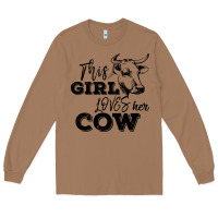 Toasted Coconut This Girl Loves Her Cow Long Sleeve Tee - Bettercallsaul