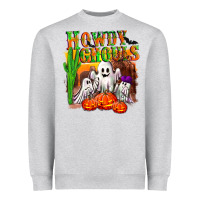 Heather Grey Howdy ghouls Heavyweight Sweatshirt - NancyCooperArtShop