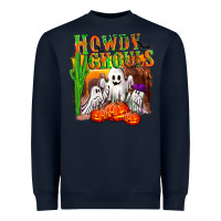 Navy Howdy ghouls Heavyweight Sweatshirt - NancyCooperArtShop