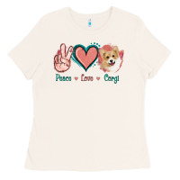 Bone Peace Love Corgi Ladies Tee - Jasminsmagicworld