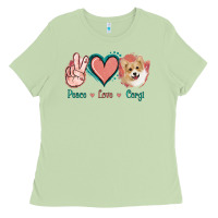 Matcha Peace Love Corgi Ladies Tee - Jasminsmagicworld