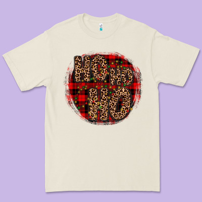 Ho Ho Ho Wood Slice Ornament Premium Tee Designed By Jahusdesignshop
