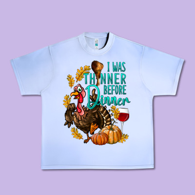 I Was Thinner Before Dinner Turkey Thanksgiving Urban Heavy Tee Designed By Lillyallendesigns