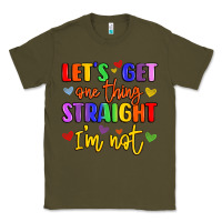 Army Green celebrate pride with colorful text Classic Tee - LillyAllenDesigns