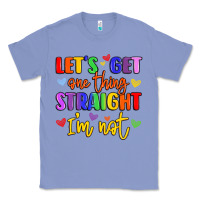 Colony Blue celebrate pride with colorful text Classic Tee - LillyAllenDesigns