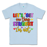 Dusty Blue celebrate pride with colorful text Classic Tee - LillyAllenDesigns