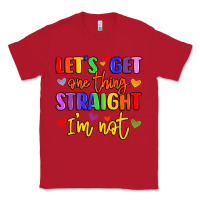 Red celebrate pride with colorful text Classic Tee - LillyAllenDesigns