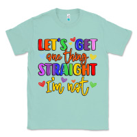 Seafoam celebrate pride with colorful text Classic Tee - LillyAllenDesigns