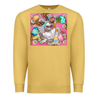 Antique Gold Easter Bunny And Egg With Leopard Pattern Tumbler Premium Sweatshirt - BundleAndBundleShop