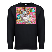 Black Easter Bunny And Egg With Leopard Pattern Tumbler Premium Sweatshirt - BundleAndBundleShop