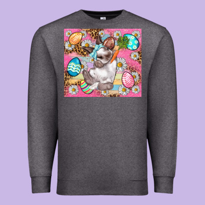 Easter Bunny And Egg With Leopard Pattern Tumbler Premium Sweatshirt Designed By Bundleandbundleshop