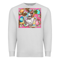 Dove Grey Easter Bunny And Egg With Leopard Pattern Tumbler Premium Sweatshirt - BundleAndBundleShop