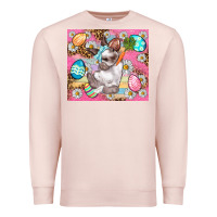 Pale Pink Easter Bunny And Egg With Leopard Pattern Tumbler Premium Sweatshirt - BundleAndBundleShop