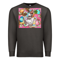 Smoke Easter Bunny And Egg With Leopard Pattern Tumbler Premium Sweatshirt - BundleAndBundleShop