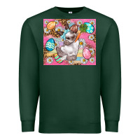 Sports Green Easter Bunny And Egg With Leopard Pattern Tumbler Premium Sweatshirt - BundleAndBundleShop