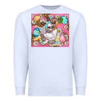 White Easter Bunny And Egg With Leopard Pattern Tumbler Premium Sweatshirt - BundleAndBundleShop