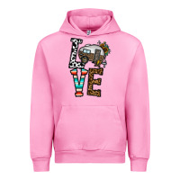Fuchsia Pink love caravan Urban Hoodie - CowhideDigitalArt
