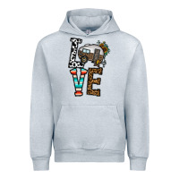 Heather Grey love caravan Urban Hoodie - CowhideDigitalArt