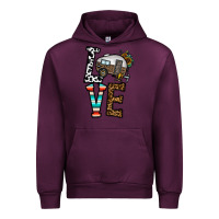 Mauve Wine love caravan Urban Hoodie - CowhideDigitalArt
