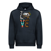 Navy love caravan Urban Hoodie - CowhideDigitalArt