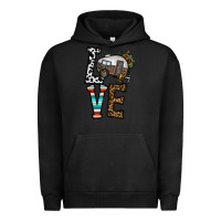 Pigment Black love caravan Urban Hoodie - CowhideDigitalArt