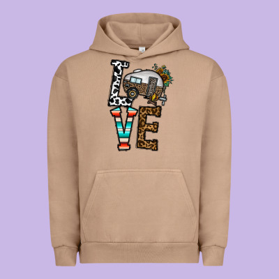 Love Caravan Urban Hoodie Designed By Cowhidedigitalart