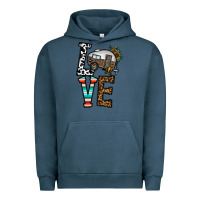 Pigment Midnight Navy love caravan Urban Hoodie - CowhideDigitalArt