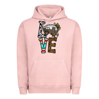 Pigment Salmon love caravan Urban Hoodie - CowhideDigitalArt