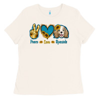 Bone Peace Love Cocker Spaniel Ladies Tee - Jasminsmagicworld