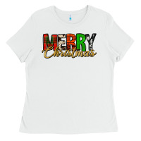 White merry christmas western Ladies Tee - Jasminsmagicworld