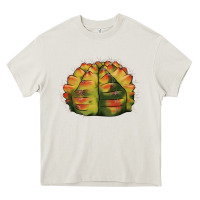 Cream Gymnocalycium Variegated Cactus Heavy Core Tee - LillyAllenDesigns