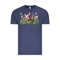 Vintage Denim easter cow Vintage Tee - LillyAllenDesigns