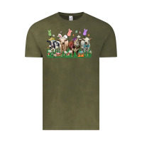 Vintage Olive easter cow Vintage Tee - LillyAllenDesigns