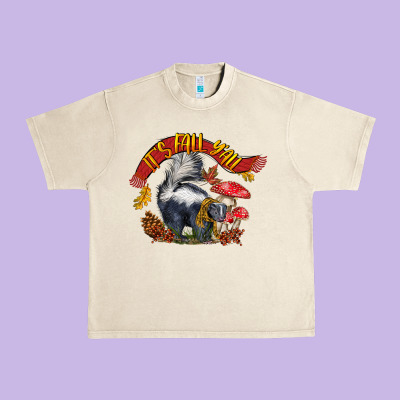 It's Fall Y'all Skunk Urban Heavy Tee Designed By Lillyallendesigns