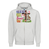 Dove Grey Oh how he loves us Easter Day Zipper Hoodie - CowGirlArtShop