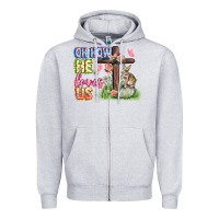 Heather Grey Oh how he loves us Easter Day Zipper Hoodie - CowGirlArtShop