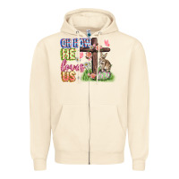 Sandshell Oh how he loves us Easter Day Zipper Hoodie - CowGirlArtShop