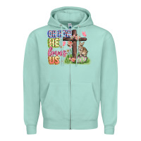 Seafoam Oh how he loves us Easter Day Zipper Hoodie - CowGirlArtShop