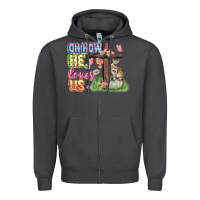 Smoke Oh how he loves us Easter Day Zipper Hoodie - CowGirlArtShop