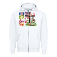 White Oh how he loves us Easter Day Zipper Hoodie - CowGirlArtShop