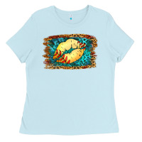 Baby Blue Softball Lips Ladies Tee - Jasminsmagicworld