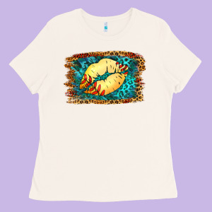 Softball Lips Ladies Tee Designed By Jasminsmagicworld