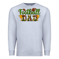 Heather Grey Football Dad Premium Sweatshirt - BundleAndBundleShop