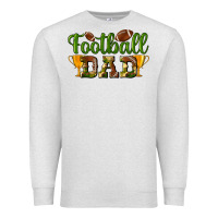 Oatmeal Heather Football Dad Premium Sweatshirt - BundleAndBundleShop