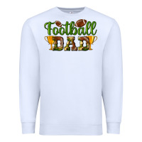 White Football Dad Premium Sweatshirt - BundleAndBundleShop