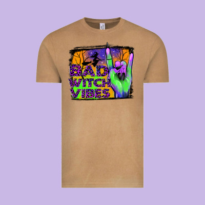 Bad Witch Vibes Vintage Tee Designed By Jahusdesignshop